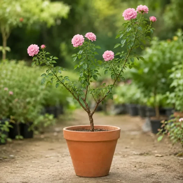 Velvet Pink Rose Plant - Ghulaab