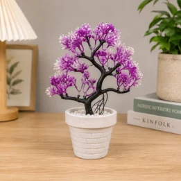 Mini Artificial Purple Blossom Tree